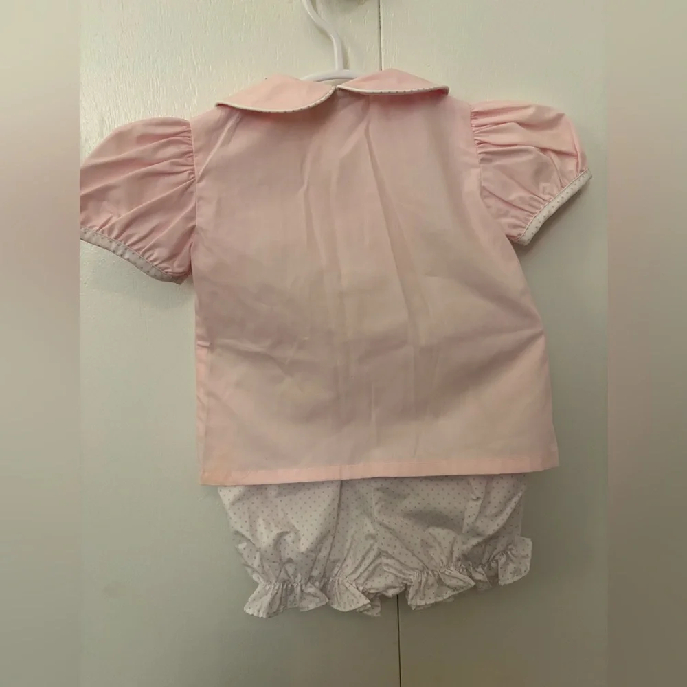 Petit Ami Pink Poodle Two-Piece Diaper Cover Set